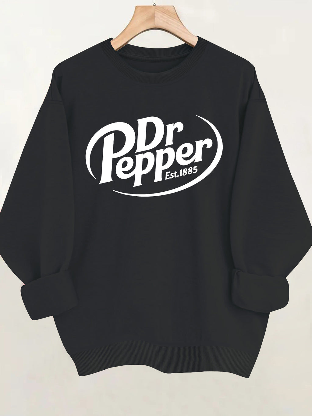 Round neck long sleeved sweatshirt