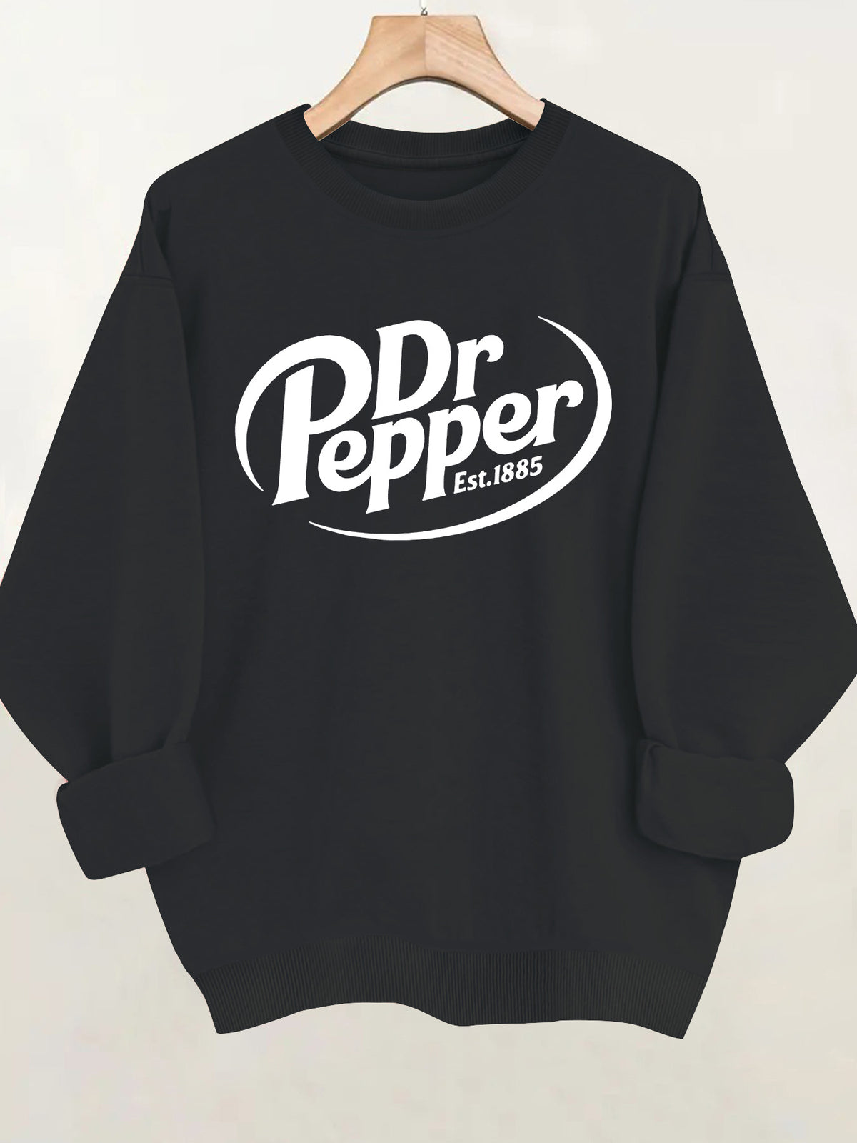 Round neck long sleeved sweatshirt