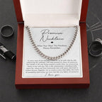 Stainless steel necklace with double-sided polished titanium steel chain