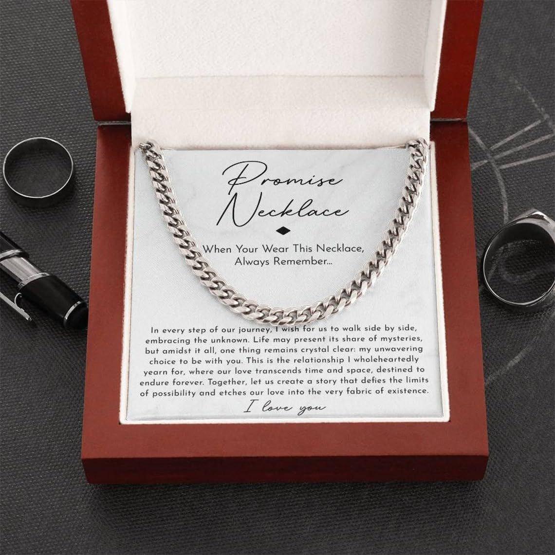 Stainless steel necklace with double-sided polished titanium steel chain