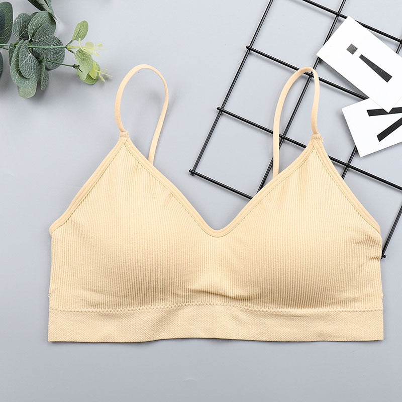 Elastic Gathering Bralette Push Up Bra Summer Anti-light Korean Style Wild Bra Tube Top Sexy No Rims Bra