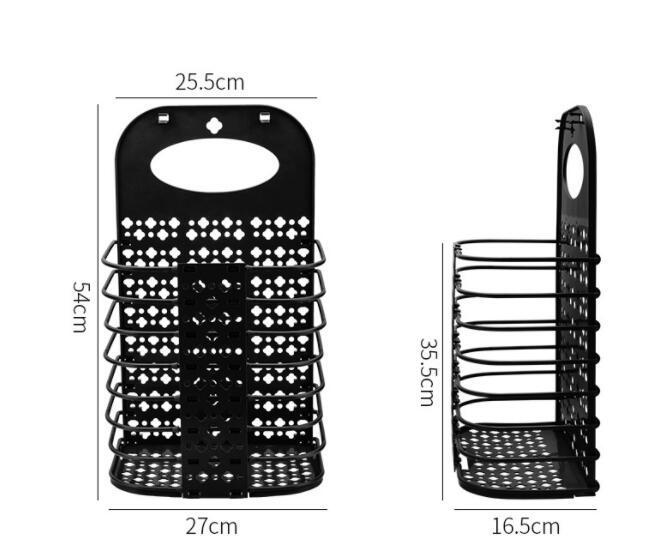 Storage Basket Collapsible Plastic Dirty Clothes Holder Bathroom Wall Hanging Clothes Storage Basket