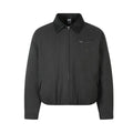 Leather collar with cotton jacket for men