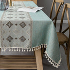 Linen Ethnic Style Linen Washable Tablecloth Pastoral Style Tablecloth Rectangular Table Flag Table Mat Tea Table Tablecloth