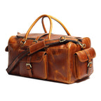 Berlin Leather Weekender Duffle Bag