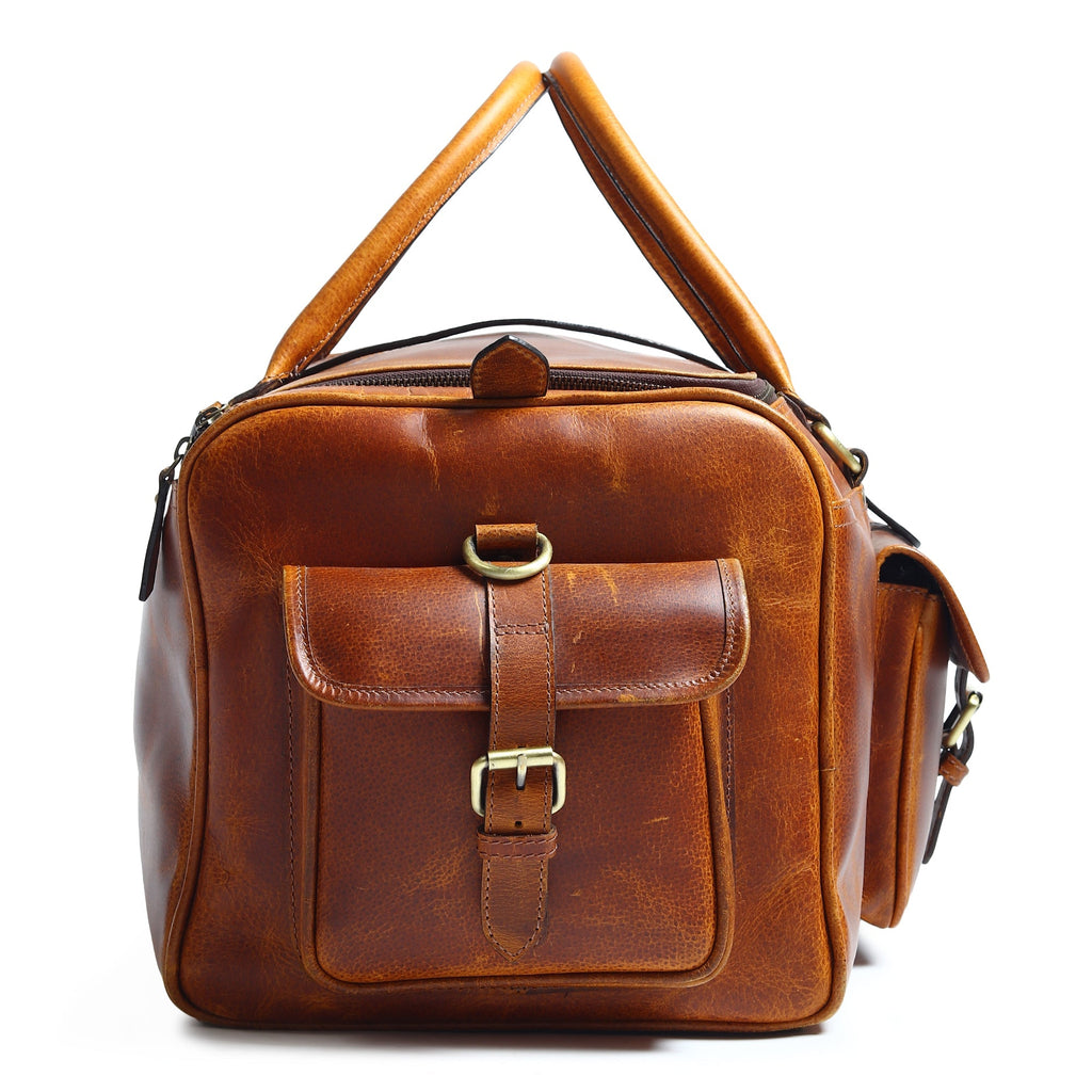 Berlin Leather Weekender Duffle Bag