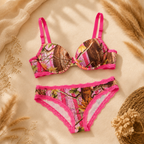 Women's Pink Camo Padded Bra - PinkWoods Hunting Lingerie Bra - Wilderness Dreams