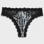 Women's Camo Lace Thong - Envision Black Hunting Underwear - Wilderness Dreams