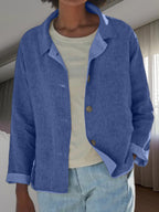 Women's Solid Color Casual Jacket - European Style | Versatile Layering Essential