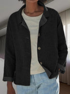 Women's Solid Color Casual Jacket - European Style | Versatile Layering Essential
