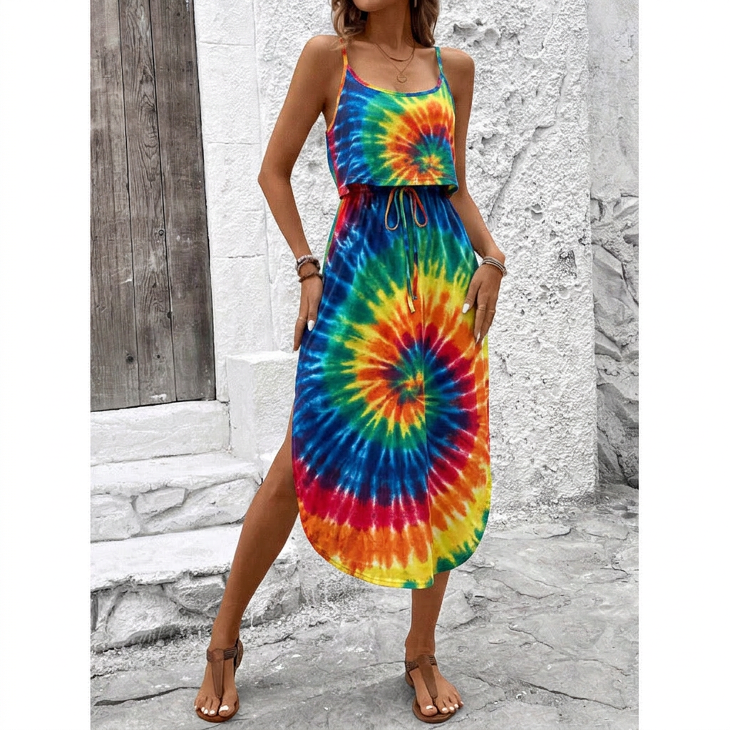 Printed camisole dress - colorful