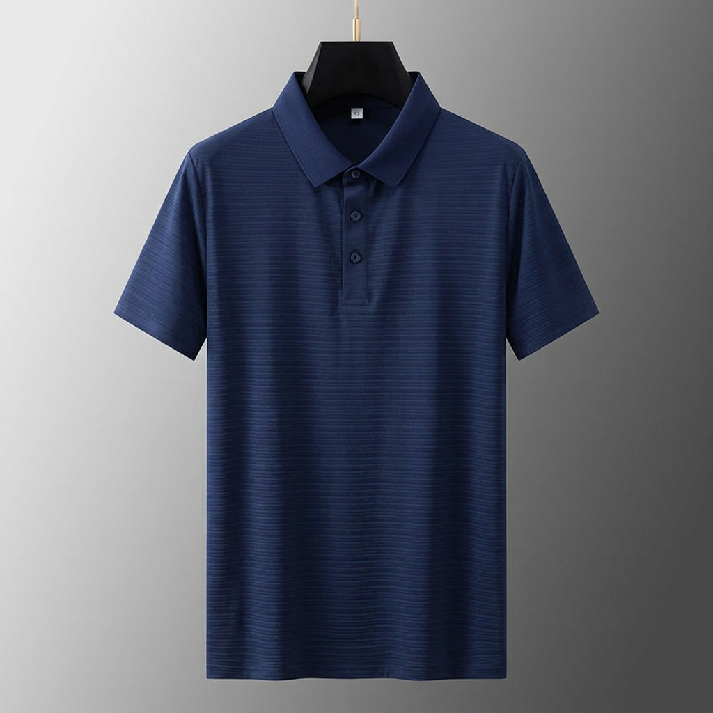 Men's Short Sleeve Polo - Classic Fit - Navy Blue