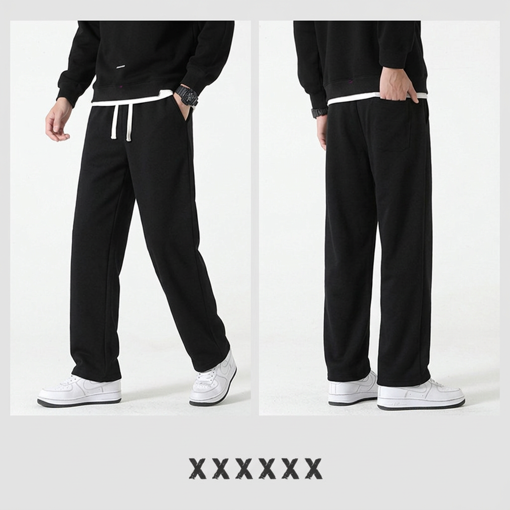 Loose Sweatpants Men - black