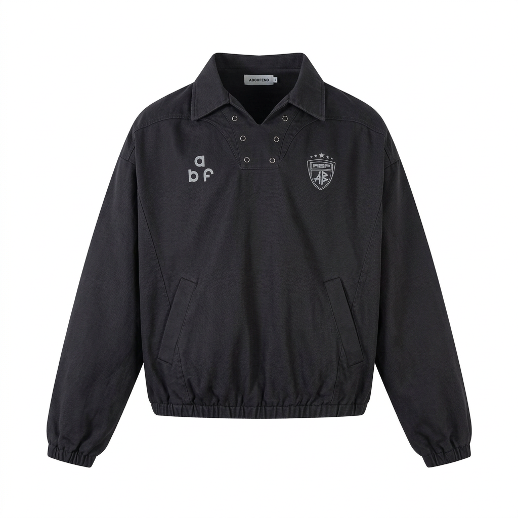 Loose workwear jacket for men - black