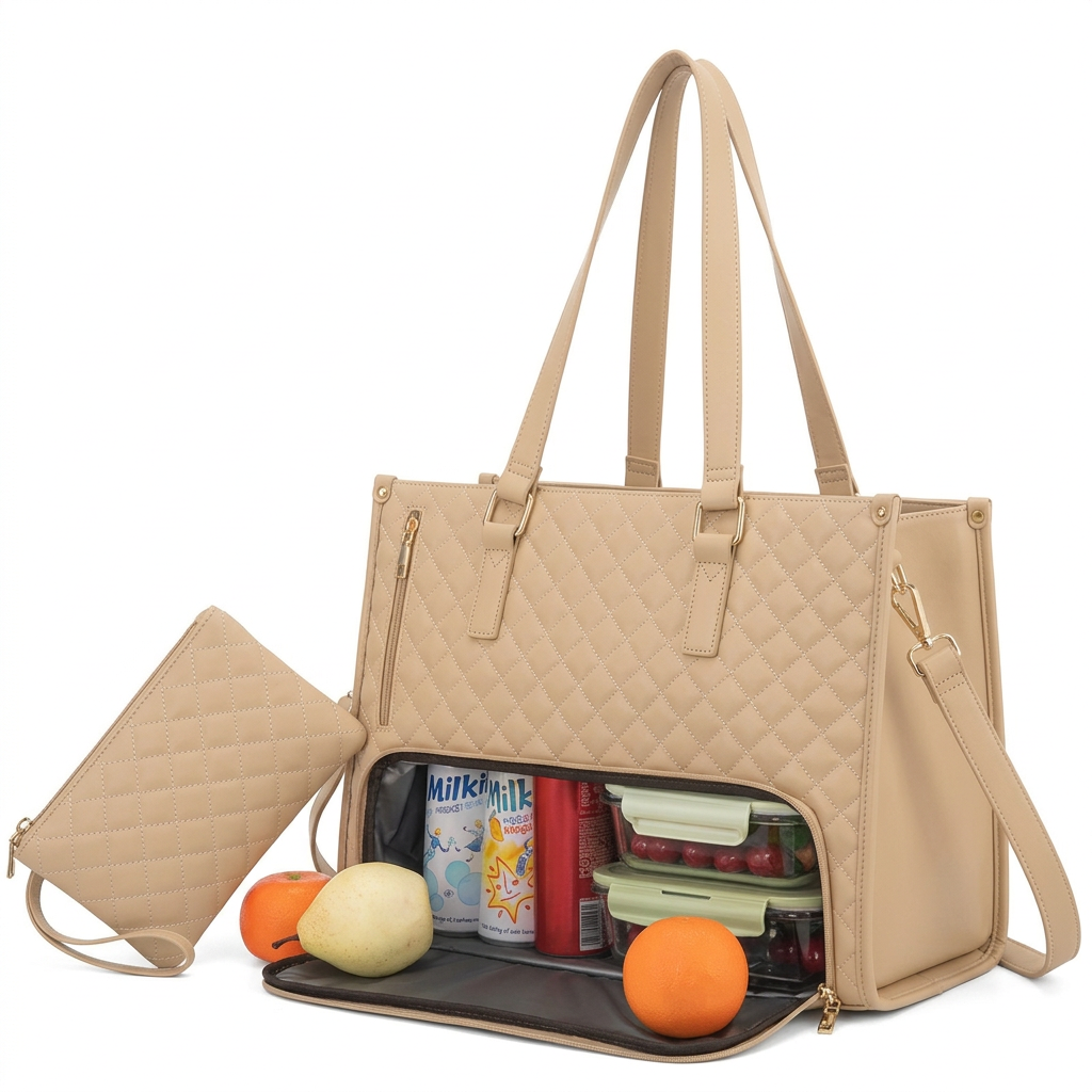 2-in-1 Travel Tote - Beige