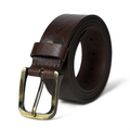 Vibrant Brown Pin Buckle Belt - Dark Brown