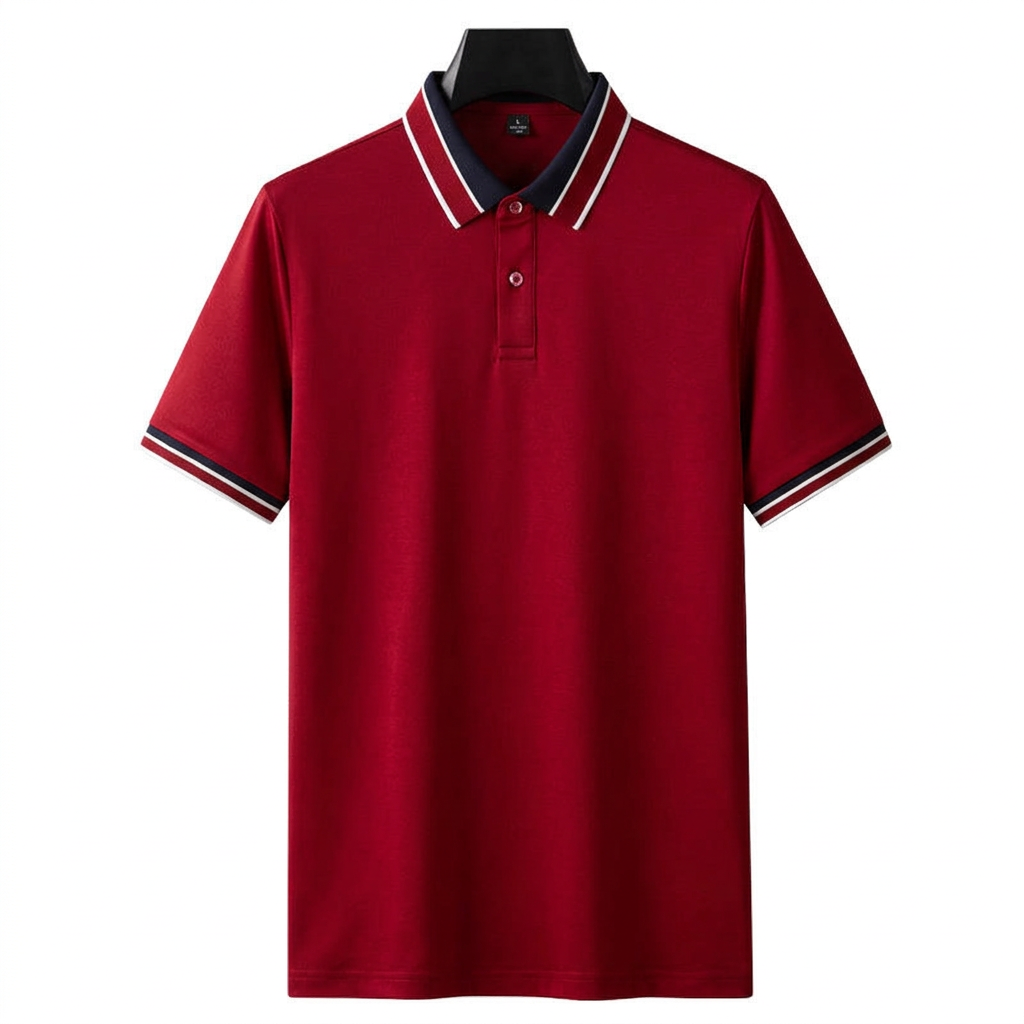 Short Sleeve Polo Shirt - Gemstone Red