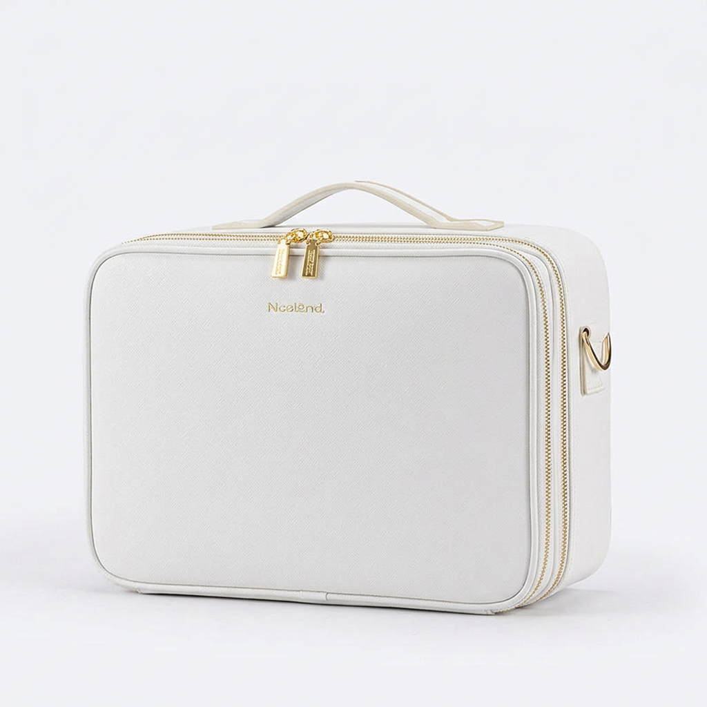 Makeup pouch - White mini small