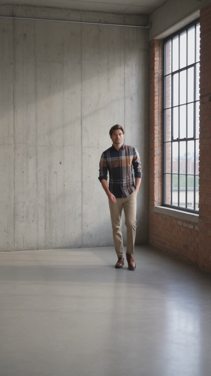 Wrenfield Apparel Co. Plaid Long Sleeved Shirt for Men - product ad video